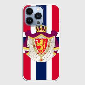 Чехол для iPhone 13 Pro с принтом Норвегия | Флаг и герб Норвегии в Тюмени,  |  | герб | герб норвегии | корона | красный | лев | линии | норвегии | норвегия | синий | топор | флаг | флаг норвегии | щит