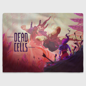 Плед 3D с принтом Battle Dead Cells в Тюмени, 100% полиэстер | закругленные углы, все края обработаны. Ткань не мнется и не растягивается | Тематика изображения на принте: cell | cells | dead | dead cells | game | gamer | games | metroidvania | roguelike | игра | игры