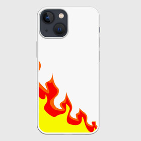 Чехол для iPhone 13 mini с принтом Огонь в Тюмени,  |  | желтый | красный | минимализм | огонь | пламя | пожар | ярко