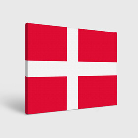 Холст прямоугольный с принтом Дания | Флаг Дании в Тюмени, 100% ПВХ |  | белый | герб | государство | дании | дания | знак | красный | крест | линии | символика | страна | флаг