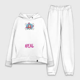 Женский костюм хлопок Oversize с принтом KEEP CALM and HEAL | Tony Tony Chopper в Тюмени,  |  | one piece | tony tony chopper | аниме | большой куш | ван пис | великий флот | вон пис | врач | любитель сладкой ваты | манга | ниндзя пирато минко самурайский альянс | пират | пираты соломенной шляпы