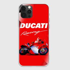 Чехол для iPhone 12 Pro с принтом DUCATI / ДУКАТИ / RACING в Тюмени, силикон | область печати: задняя сторона чехла, без боковых панелей | Тематика изображения на принте: ducati | motorcycle | motosport | racing | speed | sport | байк. | гонки | двигатель | дукати | мото | мотокросс | мотоспорт | мототриал | мотоцикл | скорость | спорт