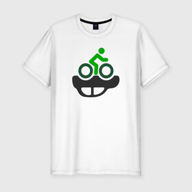 Мужская футболка хлопок Slim с принтом Осовбодите город в Тюмени, 92% хлопок, 8% лайкра | приталенный силуэт, круглый вырез ворота, длина до линии бедра, короткий рукав | велосипед | город | пробки | транспорт | экология