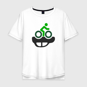 Мужская футболка хлопок Oversize с принтом Осовбодите город в Тюмени, 100% хлопок | свободный крой, круглый ворот, “спинка” длиннее передней части | Тематика изображения на принте: велосипед | город | пробки | транспорт | экология