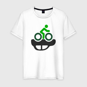 Мужская футболка хлопок с принтом Осовбодите город в Тюмени, 100% хлопок | прямой крой, круглый вырез горловины, длина до линии бедер, слегка спущенное плечо. | Тематика изображения на принте: велосипед | город | пробки | транспорт | экология