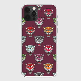 Чехол для iPhone 12 Pro Max с принтом Дикие кошки в Тюмени, Силикон |  | голова тигра | животные | звери | кошка | паттерн | тигр | хищник