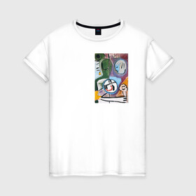 Женская футболка хлопок с принтом Картина#16, малая, Ческидов А. в Тюмени, 100% хлопок | прямой крой, круглый вырез горловины, длина до линии бедер, слегка спущенное плечо | абстракция | живопись | искусство | картина | робот | человек | ческидов