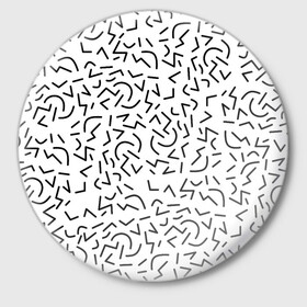 Значок с принтом Cleo в Тюмени,  металл | круглая форма, металлическая застежка в виде булавки | Тематика изображения на принте: casual | белая | паттерн