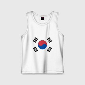 Детская майка хлопок с принтом Корея | Корейский флаг в Тюмени,  |  | буква | герб | знак | иероглифы | корейский | корейский флаг | корея | символ | символы | флаг | флаг кореи | эмблема | эмблемма