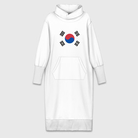 Платье удлиненное хлопок с принтом Корея | Корейский флаг в Тюмени,  |  | буква | герб | знак | иероглифы | корейский | корейский флаг | корея | символ | символы | флаг | флаг кореи | эмблема | эмблемма