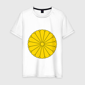 Мужская футболка хлопок с принтом Япония | Печать Императора в Тюмени, 100% хлопок | прямой крой, круглый вырез горловины, длина до линии бедер, слегка спущенное плечо. | буква | герб | знак | печать императора | символ | символы | флаг | флаг японии | эмблема | эмблемма | япония | японский флаг