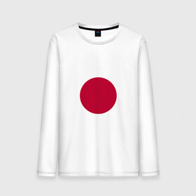 Мужской лонгслив хлопок с принтом Япония | Японский флаг в Тюмени, 100% хлопок |  | буква | герб | знак | печать императора | символ | символы | флаг | флаг японии | эмблема | эмблемма | япония | японский флаг