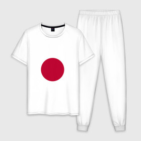 Мужская пижама хлопок с принтом Япония | Японский флаг в Тюмени, 100% хлопок | брюки и футболка прямого кроя, без карманов, на брюках мягкая резинка на поясе и по низу штанин
 | буква | герб | знак | печать императора | символ | символы | флаг | флаг японии | эмблема | эмблемма | япония | японский флаг