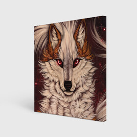 Холст квадратный с принтом Красивая Волчица в Тюмени, 100% ПВХ |  | волк | волчица | дикий зверь | зверь | красивая волчица | рисунок