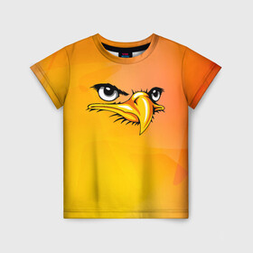 Детская футболка 3D с принтом Орёл 3d в Тюмени, 100% гипоаллергенный полиэфир | прямой крой, круглый вырез горловины, длина до линии бедер, чуть спущенное плечо, ткань немного тянется | eagle | орел | орленок | орлиный взгляд | птица | птичка | хищная птица