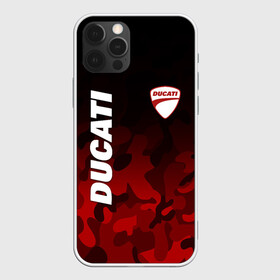 Чехол для iPhone 12 Pro Max с принтом DUCATI | ДУКАТИ КАМУФЛЯЖ в Тюмени, Силикон |  | camo | camouflage | ducati | military | moto | motocycle | racing | sport | дукати | камуфляж | милитари | мото | мотоспорт | мотоцикл | рейсинг | спорт