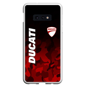 Чехол для Samsung S10E с принтом DUCATI | ДУКАТИ КАМУФЛЯЖ в Тюмени, Силикон | Область печати: задняя сторона чехла, без боковых панелей | camo | camouflage | ducati | military | moto | motocycle | racing | sport | дукати | камуфляж | милитари | мото | мотоспорт | мотоцикл | рейсинг | спорт