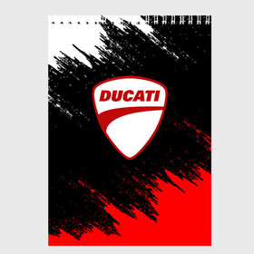 Скетчбук с принтом DUCATI | ДУКАТИ БРЫЗГИ в Тюмени, 100% бумага
 | 48 листов, плотность листов — 100 г/м2, плотность картонной обложки — 250 г/м2. Листы скреплены сверху удобной пружинной спиралью | Тематика изображения на принте: ducati | moto | motocycle | racing | sport | дукати | мото | мотоспорт | мотоцикл | рейсинг | спорт