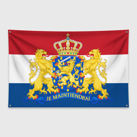 Флаг-баннер с принтом Нидерланды (Голландия) Флаг в Тюмени, 100% полиэстер | размер 67 х 109 см, плотность ткани — 95 г/м2; по краям флага есть четыре люверса для крепления | голандия | голландия | голландия герб | голландия флаг | недерланды | недирланды | нидерланды | нидерланды герб | нидерланды флаг | нидирланды | флаг | флаг голландии | флаг нидерландов
