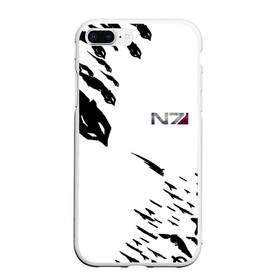 Чехол для iPhone 7Plus/8 Plus матовый с принтом MASS EFFECT ПОСЛЕДНИЙ БОЙ(БЕЛ) в Тюмени, Силикон | Область печати: задняя сторона чехла, без боковых панелей | война | жнецы | игра | космос | массэфект | нормандия | цитадель | шепард | шутер