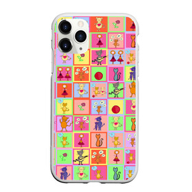 Чехол для iPhone 11 Pro матовый с принтом Хороший день в Тюмени, Силикон |  | Тематика изображения на принте: девочки | дружба | котики | разноцветный | рыбка | счастье | узор | цветочный | шарики