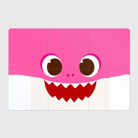 Магнитный плакат 3Х2 с принтом Baby Shark в Тюмени, Полимерный материал с магнитным слоем | 6 деталей размером 9*9 см | baby shark | toothy smile | зубастая  улыбка
