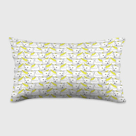 Подушка 3D антистресс с принтом Кот с бананом в Тюмени, наволочка — 100% полиэстер, наполнитель — вспененный полистирол | состоит из подушки и наволочки на молнии | banana | cat | банан | кот | мем