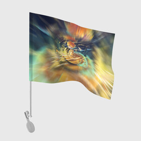 Флаг для автомобиля с принтом ZENITSU | ЗЕНИТСУ | DEMON SLAYER (Z) в Тюмени, 100% полиэстер | Размер: 30*21 см | demon slayer | kimetsu no yaiba | slayer | zenitsu | зенитсу | зеницу | клинок рассекающий демонов