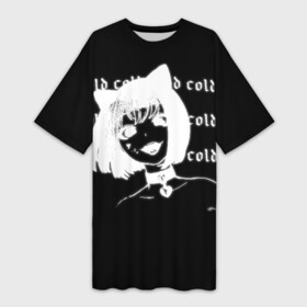 Платье-футболка 3D с принтом ANIME DRAIN ZXC в Тюмени,  |  | Тематика изображения на принте: anime | dead inside | drain | zxc | zxcursed | аниме | дрейн | дэд инсайд