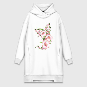 Платье-худи хлопок с принтом Прекрасные лилии в Тюмени,  |  | лилии | прекрасные лилии | растения | розовые цветы | цветы