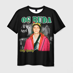 Мужская футболка 3D с принтом OG BUDA в Тюмени, 100% полиэфир | прямой крой, круглый вырез горловины, длина до линии бедер | buda | og buda | ог буда | реп | репер
