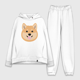 Женский костюм хлопок Oversize с принтом Shiba art в Тюмени,  |  | akita | art | dog | inu | shiba | акита | арт | ину | сиба | собака | шиба