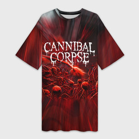 Платье-футболка 3D с принтом Blood Cannibal Corpse | Труп Каннибала (Z) в Тюмени,  |  | cannibal | cannibal corpse | corpse | death metal | deathgrind | алекс уэбстер | брутальный дэт метал | дэт метал | дэтграйнд | пол мазуркевич | роб барретт | труп каннибала