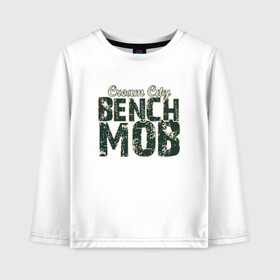 Детский лонгслив хлопок с принтом Milwaukee Bench Mob в Тюмени, 100% хлопок | круглый вырез горловины, полуприлегающий силуэт, длина до линии бедер | Тематика изображения на принте: basketball | bucks | giannis | milwaukee | mvp | nba | ntetokounmpo | sport | streetball | адетокумбо | бакс | баскетбол | игра | милуоки | мяч | нба | олень | спорт | стритбол | тренер | чемпион | янис