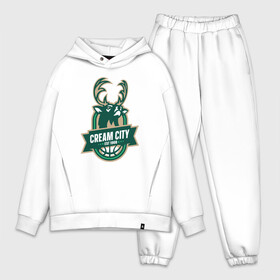 Мужской костюм хлопок OVERSIZE с принтом Cream City в Тюмени,  |  | basketball | bucks | giannis | milwaukee | mvp | nba | ntetokounmpo | sport | streetball | адетокумбо | бакс | баскетбол | игра | милуоки | мяч | нба | олень | спорт | стритбол | тренер | чемпион | янис