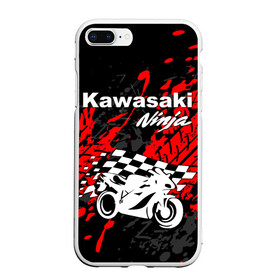 Чехол для iPhone 7Plus/8 Plus матовый с принтом KAWASAKI NINJA / КАВАСАКИ в Тюмени, Силикон | Область печати: задняя сторона чехла, без боковых панелей | kawasaki | motorcycle | motosport | ninja | racing | speed | sport | байк | гонки | двигатель | кавасаки | мото | мотокросс | мотоспорт | мототриал | мотоцикл | нинзя. | скорость | спорт