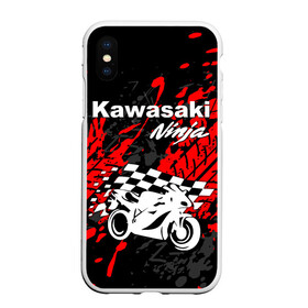 Чехол для iPhone XS Max матовый с принтом KAWASAKI NINJA / КАВАСАКИ в Тюмени, Силикон | Область печати: задняя сторона чехла, без боковых панелей | kawasaki | motorcycle | motosport | ninja | racing | speed | sport | байк | гонки | двигатель | кавасаки | мото | мотокросс | мотоспорт | мототриал | мотоцикл | нинзя. | скорость | спорт