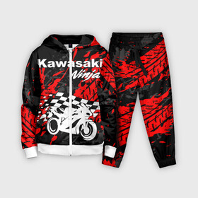 Детский костюм 3D с принтом KAWASAKI NINJA   КАВАСАКИ в Тюмени,  |  | kawasaki | motorcycle | motosport | ninja | racing | speed | sport | байк | гонки | двигатель | кавасаки | мото | мотокросс | мотоспорт | мототриал | мотоцикл | нинзя. | скорость | спорт