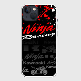 Чехол для iPhone 13 с принтом KAWASAKI NINJA   NINJA RACING в Тюмени,  |  | kawasaki | motorcycle | motosport | ninja | racing | speed | sport | байк | гонки | двигатель | кавасаки | мото | мотокросс | мотоспорт | мототриал | мотоцикл | нинзя. | скорость | спорт