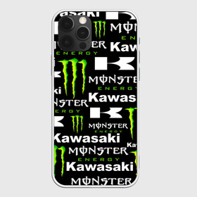 Чехол для iPhone 12 Pro с принтом KAWASAKI X MONSTER ENERGY в Тюмени, силикон | область печати: задняя сторона чехла, без боковых панелей | kawasaki | monster energy | motorcycle | motosport | racing | speed | sport | байк | гонки | двигатель | кавасаки | монстер энерджи. | мото | мотокросс | мотоспорт | мототриал | мотоцикл | скорость | спорт