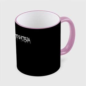 Кружка с полной запечаткой с принтом Phasmophobia logo в Тюмени, керамика | ёмкость 330 мл | horror | phasmophobia | игра | пхасмафобия | пхасмофобия | фазмофобия | фасмофобия | хоррор