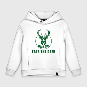 Детское худи Oversize хлопок с принтом Fear The Deer в Тюмени, френч-терри — 70% хлопок, 30% полиэстер. Мягкий теплый начес внутри —100% хлопок | боковые карманы, эластичные манжеты и нижняя кромка, капюшон на магнитной кнопке | Тематика изображения на принте: antetokounmpo | basketball | bucks | giannis | milwaukee | mvp | nba | sport | streetball | адетокумбо | бакс | баскетбол | игра | милуоки | мяч | нба | олень | спорт | стритбол | тренер | чемпион | янис