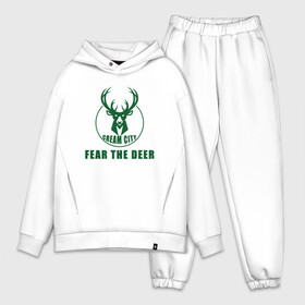 Мужской костюм хлопок OVERSIZE с принтом Fear The Deer в Тюмени,  |  | antetokounmpo | basketball | bucks | giannis | milwaukee | mvp | nba | sport | streetball | адетокумбо | бакс | баскетбол | игра | милуоки | мяч | нба | олень | спорт | стритбол | тренер | чемпион | янис