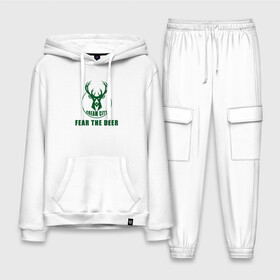 Мужской костюм хлопок с толстовкой с принтом Fear The Deer в Тюмени,  |  | antetokounmpo | basketball | bucks | giannis | milwaukee | mvp | nba | sport | streetball | адетокумбо | бакс | баскетбол | игра | милуоки | мяч | нба | олень | спорт | стритбол | тренер | чемпион | янис