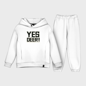 Детский костюм хлопок Oversize с принтом Yes Deer в Тюмени,  |  | Тематика изображения на принте: antetokounmpo | basketball | bucks | giannis | milwaukee | mvp | nba | sport | streetball | адетокумбо | бакс | баскетбол | игра | милуоки | мяч | нба | олень | спорт | стритбол | тренер | чемпион | янис