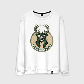 Мужской свитшот хлопок с принтом Fear Duh Deer в Тюмени, 100% хлопок |  | antetokounmpo | basketball | bucks | giannis | milwaukee | mvp | nba | sport | streetball | адетокумбо | бакс | баскетбол | игра | милуоки | мяч | нба | олень | спорт | стритбол | тренер | чемпион | янис