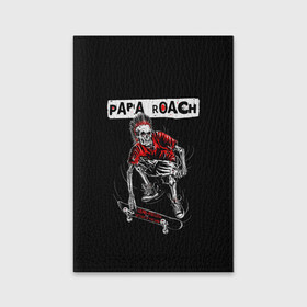 Обложка для паспорта матовая кожа с принтом Skater boy в Тюмени, натуральная матовая кожа | размер 19,3 х 13,7 см; прозрачные пластиковые крепления | alternative | metall | music | papa roach | rock | альтернатива | металл | музыка | папа роач | папа роуч | папа таракан | рок