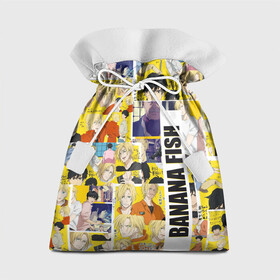 Подарочный 3D мешок с принтом Banana Fish в Тюмени, 100% полиэстер | Размер: 29*39 см | Тематика изображения на принте: anime | banana fish | аниме | банана фиш | банановая рыба | комиксы | манга | приключения | эйдзи окумура | эш линкс