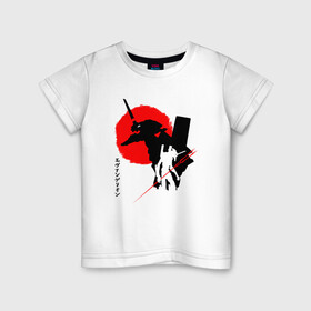 Детская футболка хлопок с принтом ЕВА-02 | RED SUN в Тюмени, 100% хлопок | круглый вырез горловины, полуприлегающий силуэт, длина до линии бедер | anime | eva | evangelion | nerv | аниме | анимэ | ева | евангилион | нерв | роботы | рэй | синдзи | япония