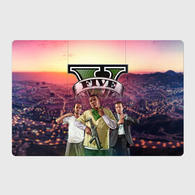Магнитный плакат 3Х2 с принтом GTA V | TEAM FOREVER AND EVER в Тюмени, Полимерный материал с магнитным слоем | 6 деталей размером 9*9 см | гта | игры | лето | персонажи | стиль